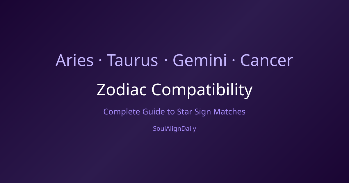 Zodiac Compatibility Chart: Complete Guide to Star Sign Matches ...